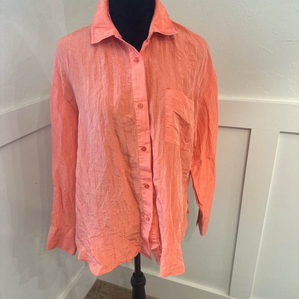 House of Harlow 1960 Coral Blouse